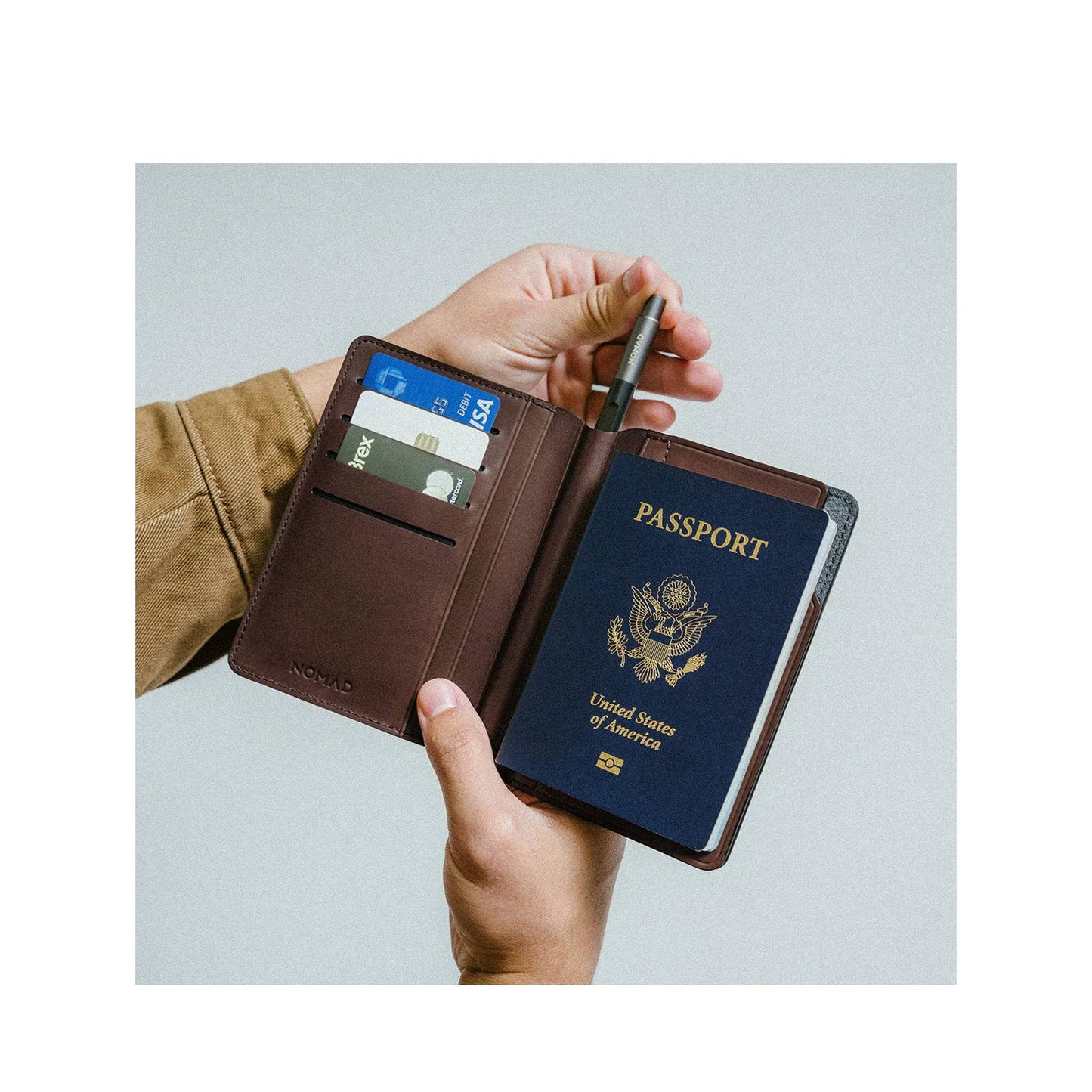 NOMAD Passport Wallet Pen Edition Horween Leather - 4 Card Slots and 3 Larger Compartments - Forexengineer -Malaysia