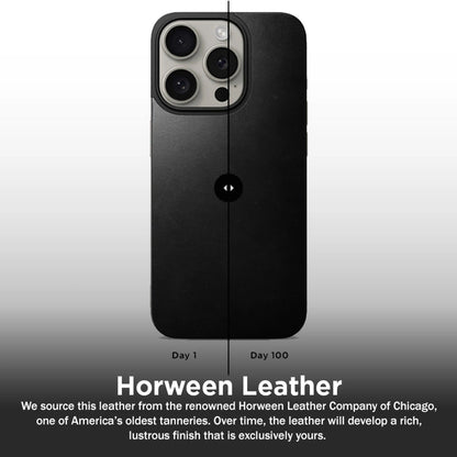 Nomad Magnetic Horween Leather Back for iPhone 16 Pro Max - MagSafe Compatible - Forexengineer -Malaysia