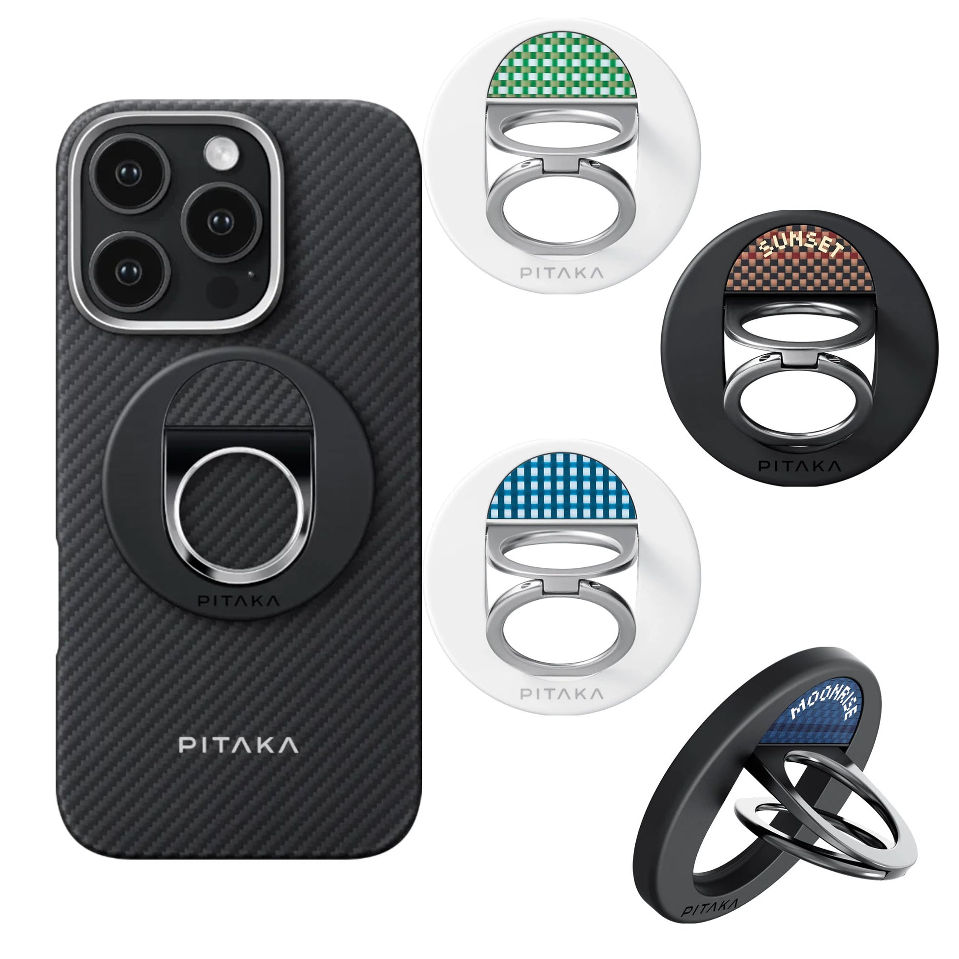 PITAKA MagEZ Grip 3 NFC Ring Stand Aramid Fiber - Forexengineer -Malaysia