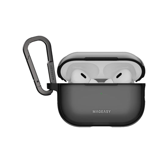 MAGEASY Roam with Carabiner for AirPods Pro 1 / AirPods Pro 2 -Wireless Charging Compatible