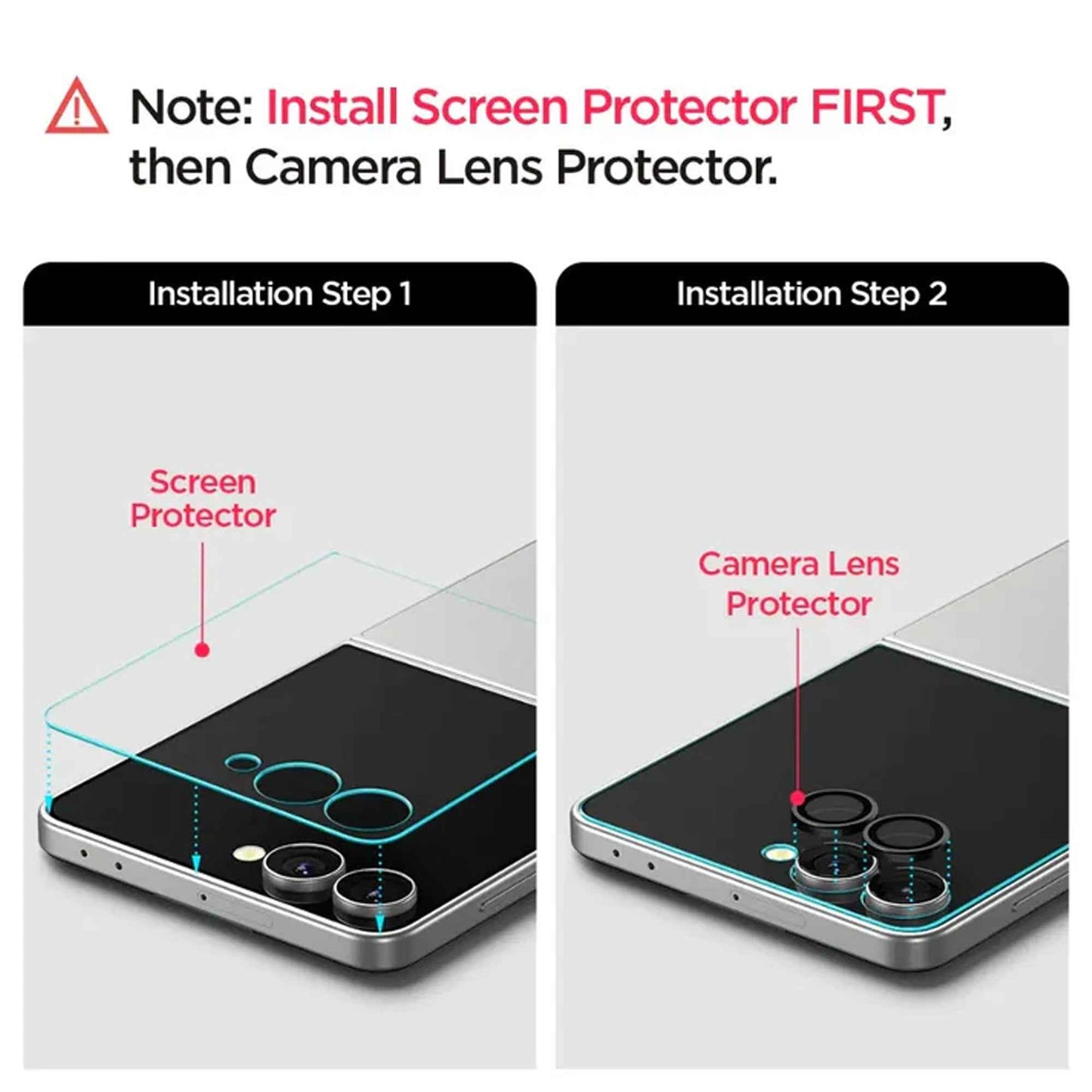 [2 Pack] Spigen Optik Pro HD Lens Protector for Samsung Galaxy Z Flip 7 - Glas.tR EZ Fit