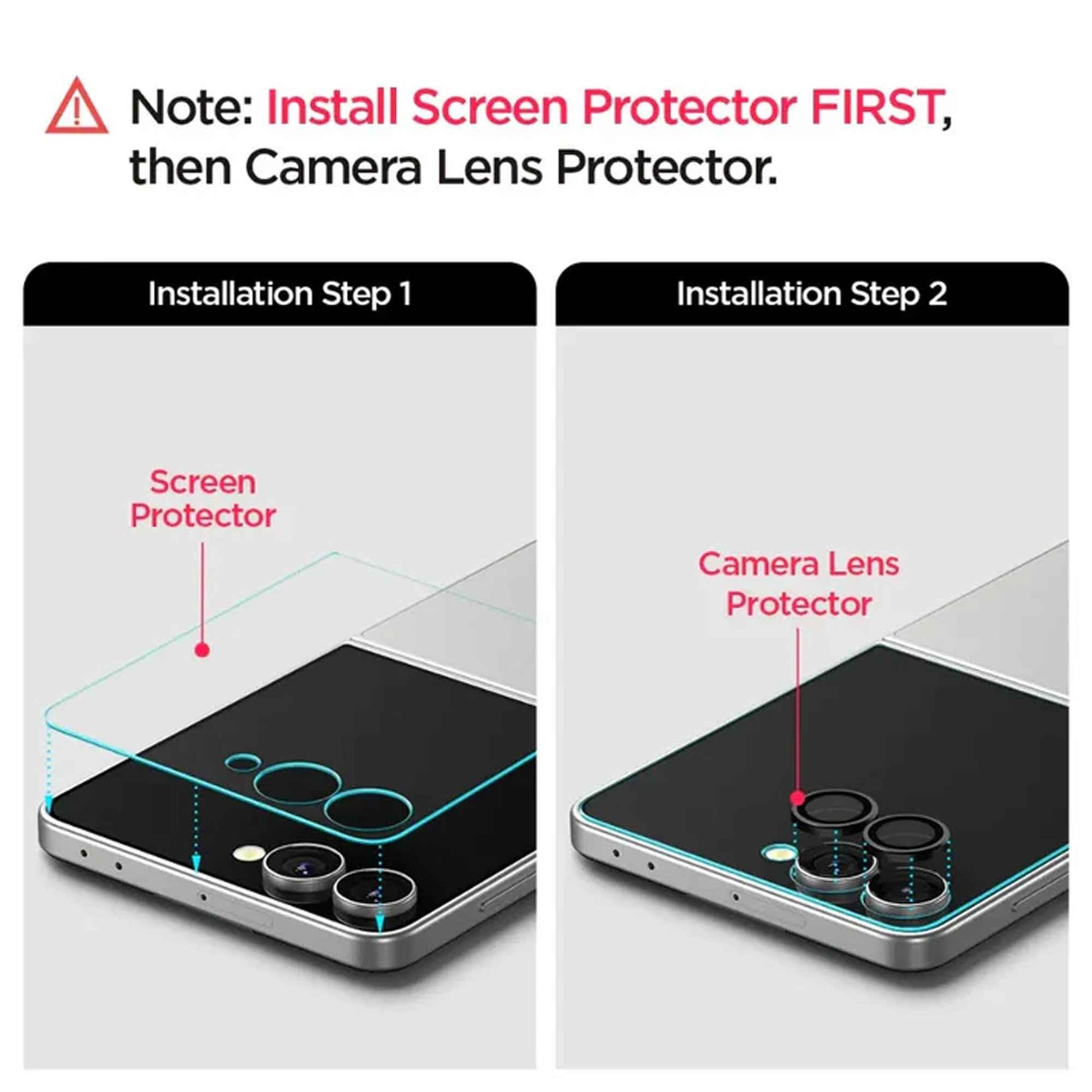 [2 Pack] Spigen Optik Pro HD Lens Protector for Samsung Galaxy Z Flip 7 - Glas.tR EZ Fit