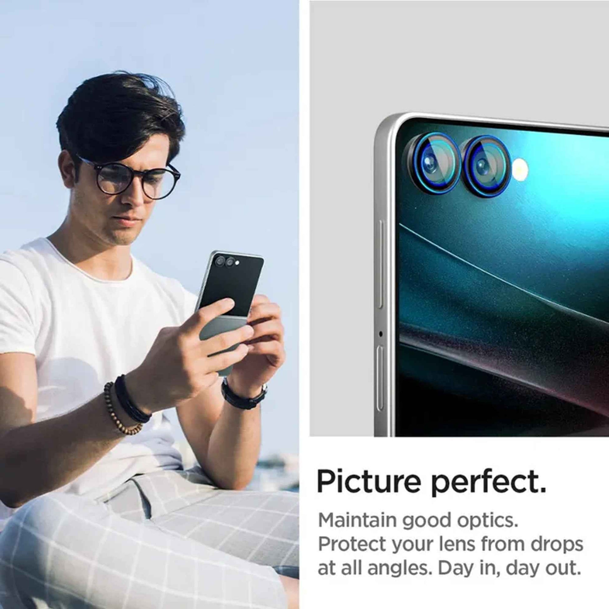 [2 Pack] Spigen Optik Pro HD Lens Protector for Samsung Galaxy Z Flip 7 - Glas.tR EZ Fit