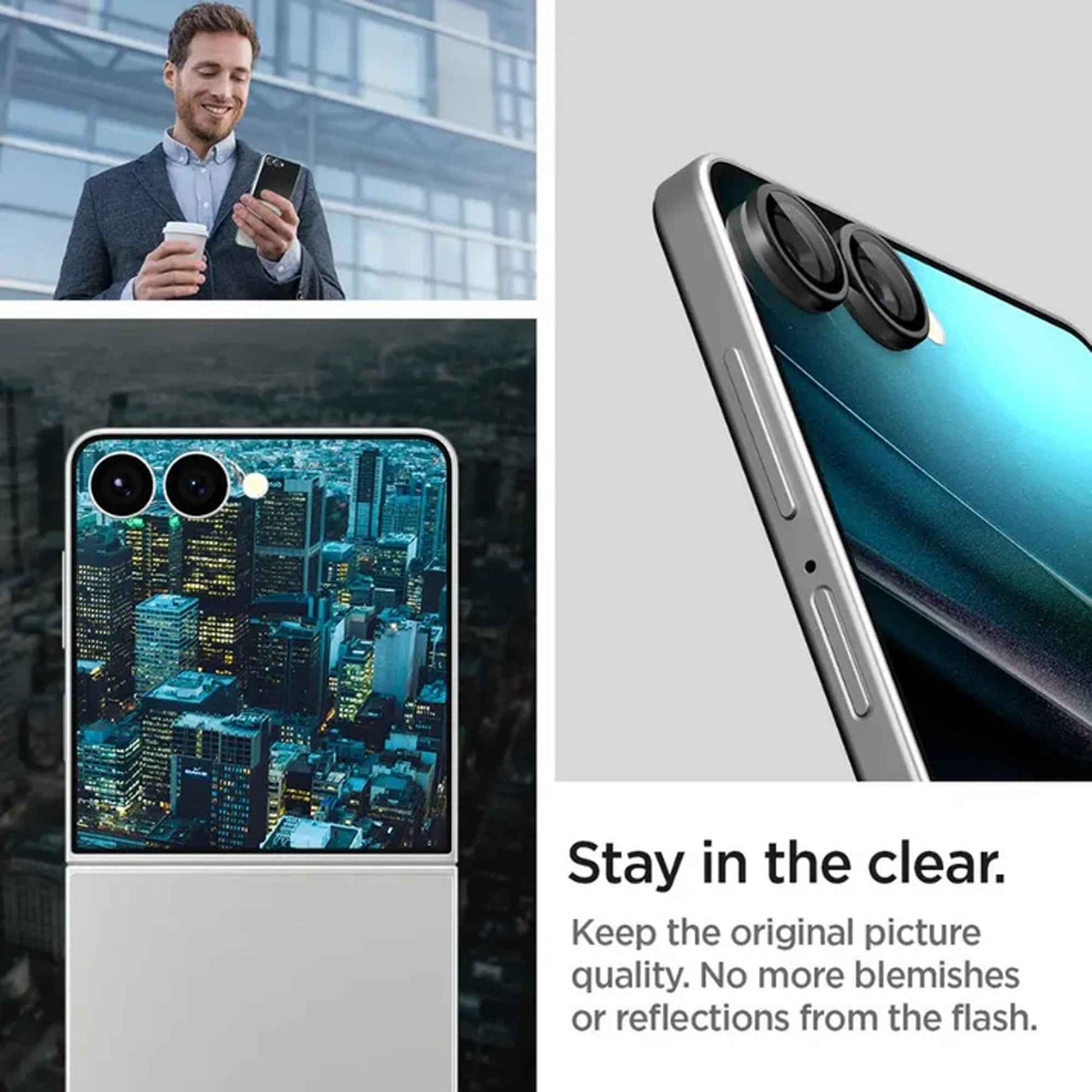 [2 Pack] Spigen Optik Pro HD Lens Protector for Samsung Galaxy Z Flip 7 - Glas.tR EZ Fit