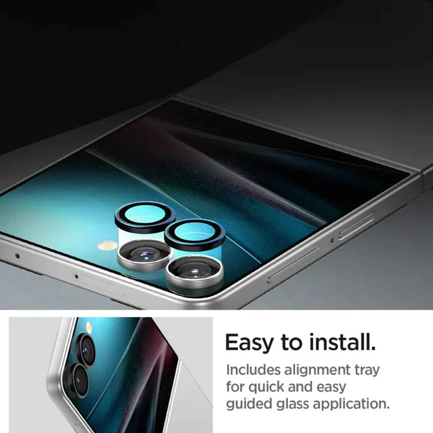 [2 Pack] Spigen Optik Pro HD Lens Protector for Samsung Galaxy Z Flip 7 - Glas.tR EZ Fit