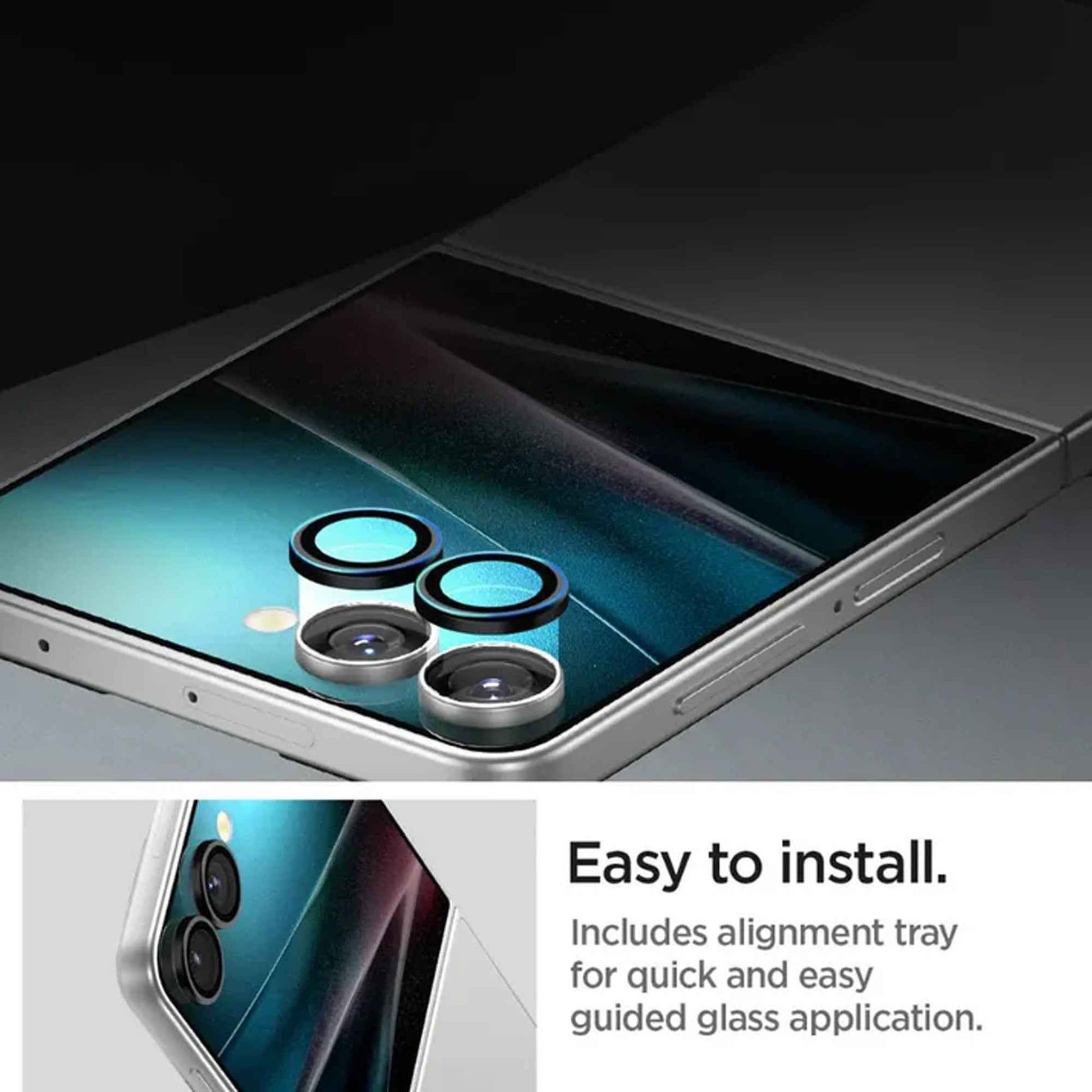 [2 Pack] Spigen Optik Pro HD Lens Protector for Samsung Galaxy Z Flip 7 - Glas.tR EZ Fit
