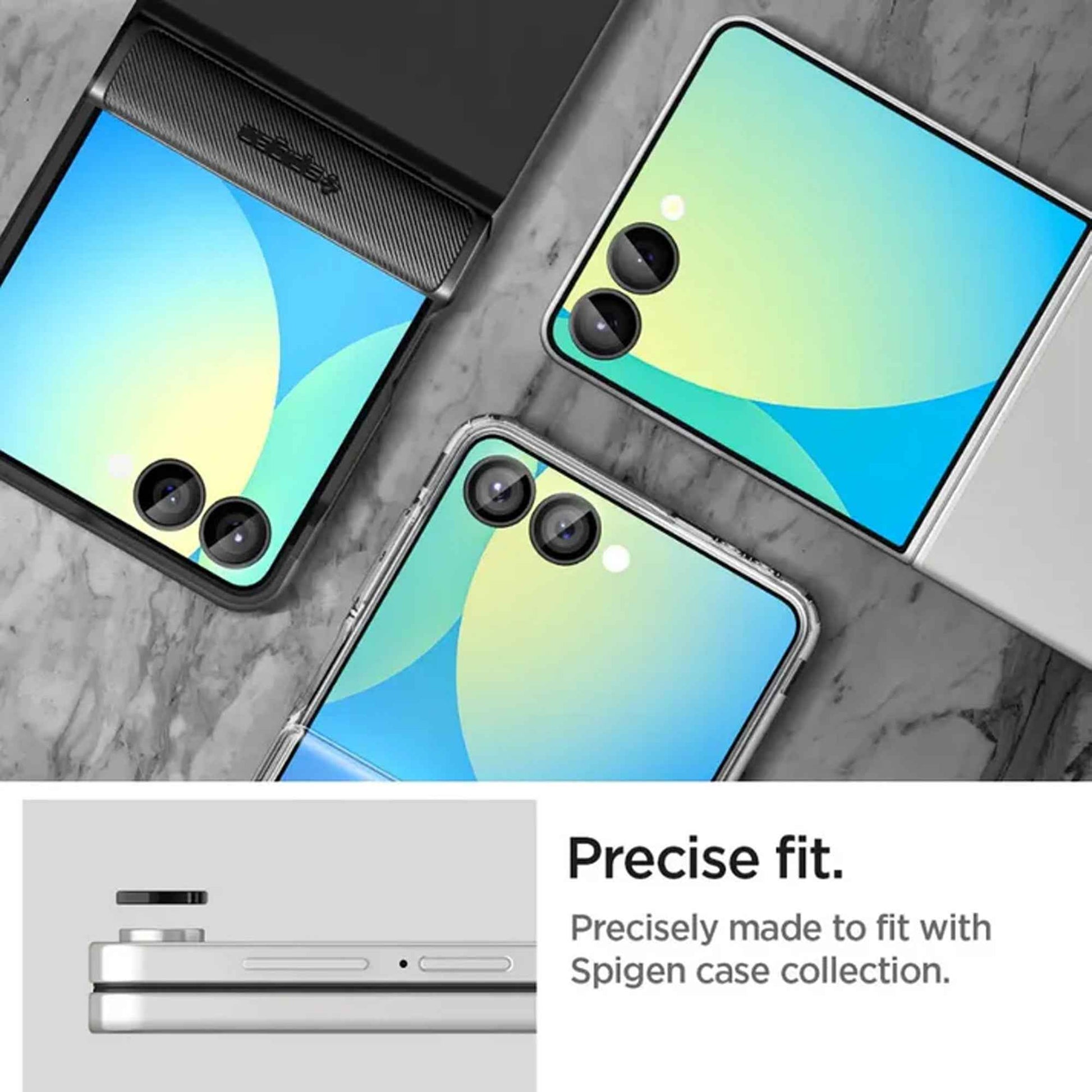 [2 Pack] Spigen Optik Pro HD Lens Protector for Samsung Galaxy Z Flip 7 - Glas.tR EZ Fit