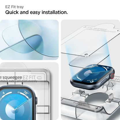 [2 pack] SPIGEN EliteShield EZ Fit Screen Protector for Apple Watch Series 11 / 10 ( 46mm / 42mm ) - Clear.