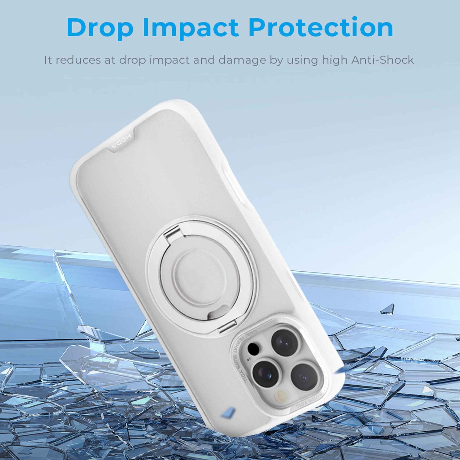 Hoda ROUGH Magnet with 360° Foldable Rotating Ring-holder Stand for iPhone 16 Series