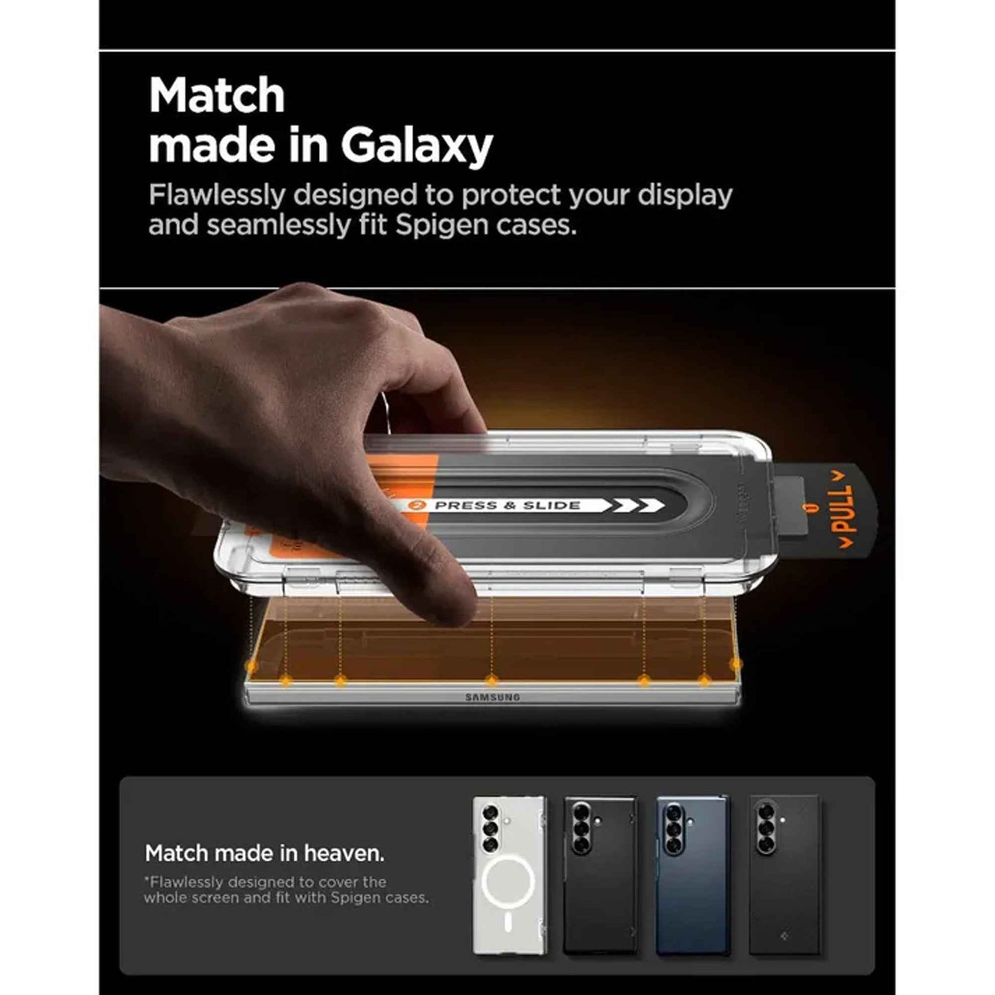 [2 Pack] Spigen Tempered Glass Glas.tR EZ Fit Pro HD for Samsung Galaxy Z Fold 7