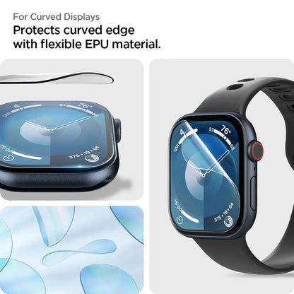 [2 pack] SPIGEN EliteShield EZ Fit Screen Protector for Apple Watch Series 11 / 10 ( 46mm / 42mm ) - Clear.