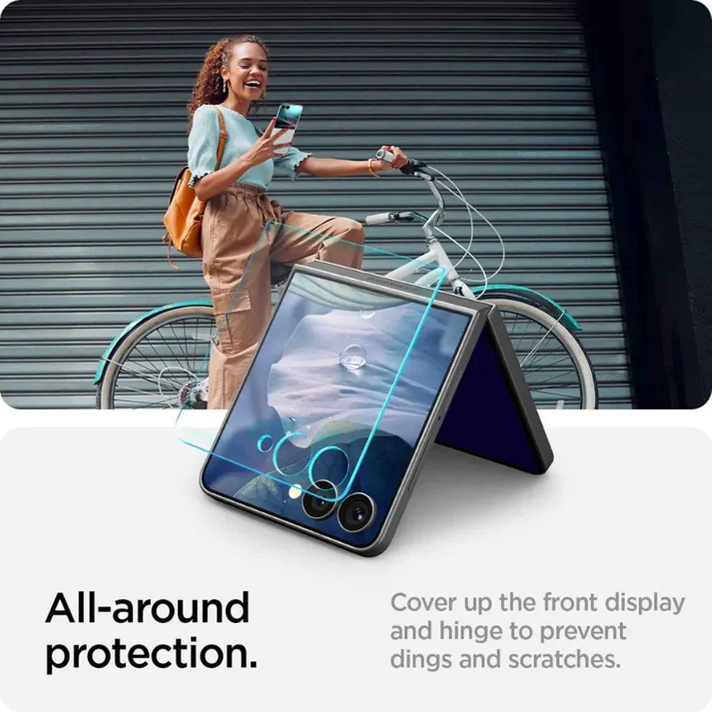 [2 Pack] Spigen Tempered Glass Glas.tR EZ Fit Pro HD for Samsung Galaxy Z Flip 7