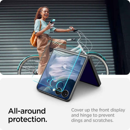 [2 Pack] Spigen Tempered Glass Glas.tR EZ Fit Pro HD for Samsung Galaxy Z Flip 7