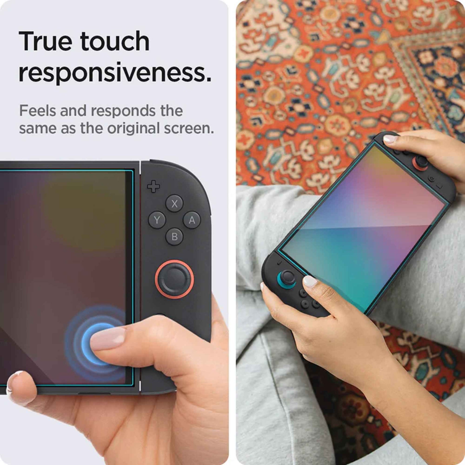 [2 Pack] Spigen Tempered GLAS.tR EZ Fit for Nintendo Switch 2 with Auto-alignment Installation Tray