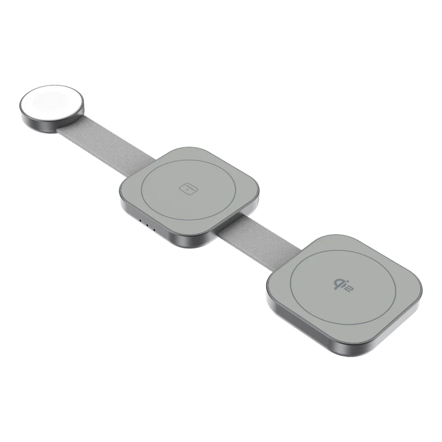 Mazer MagTrifold03 Qi2 Certified 15W 3-in-1 Foldable Wireless Travel Charger