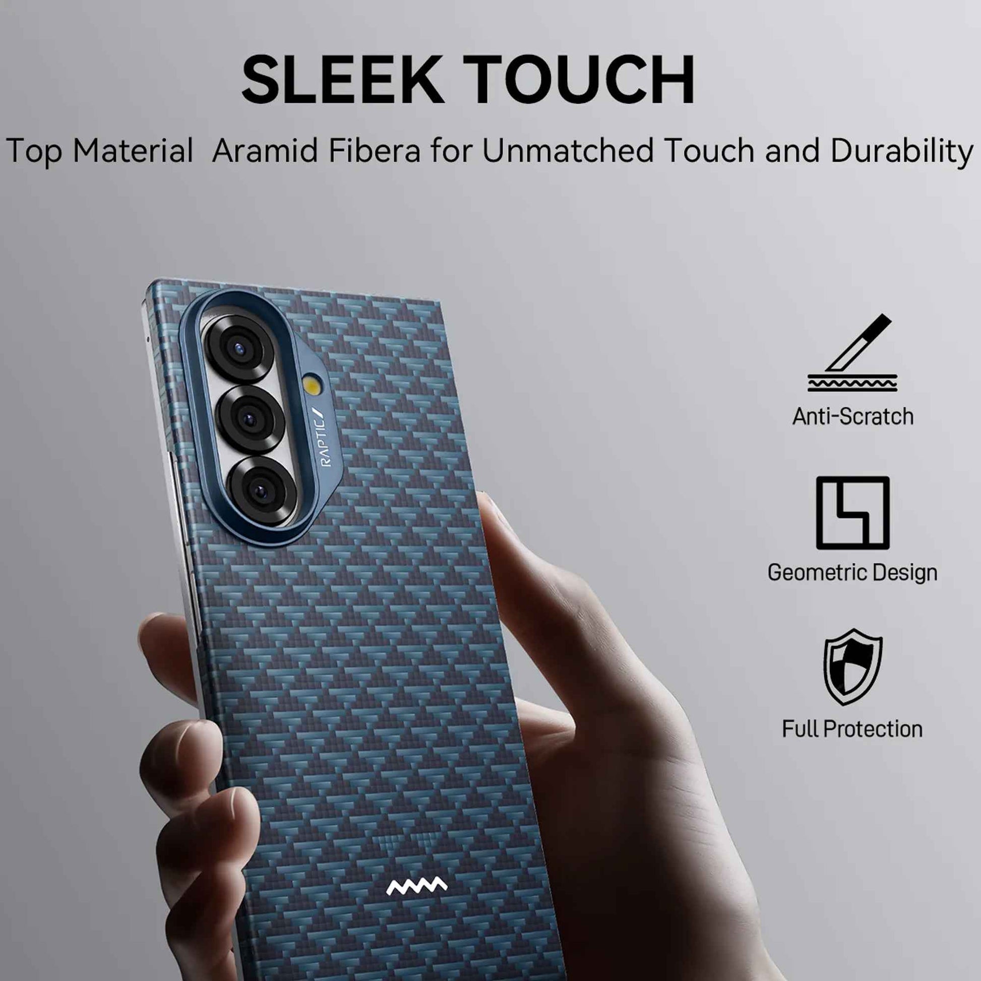RAPTIC Aramid Fiber Skin Profound for Samsung Galaxy Z Fold 7 Magnetic Case
