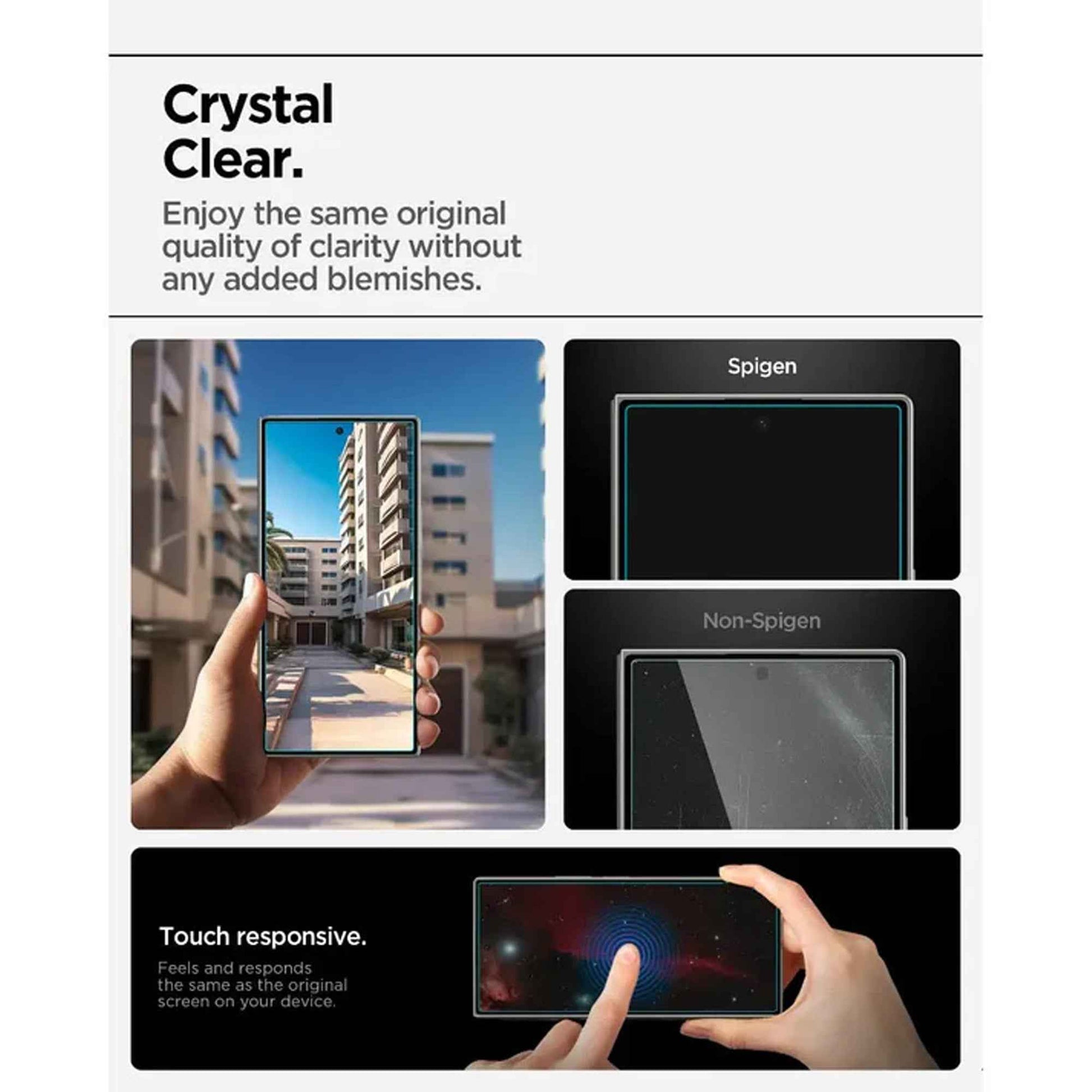 [2 Pack] Spigen Tempered Glass Glas.tR EZ Fit Pro HD for Samsung Galaxy Z Fold 7
