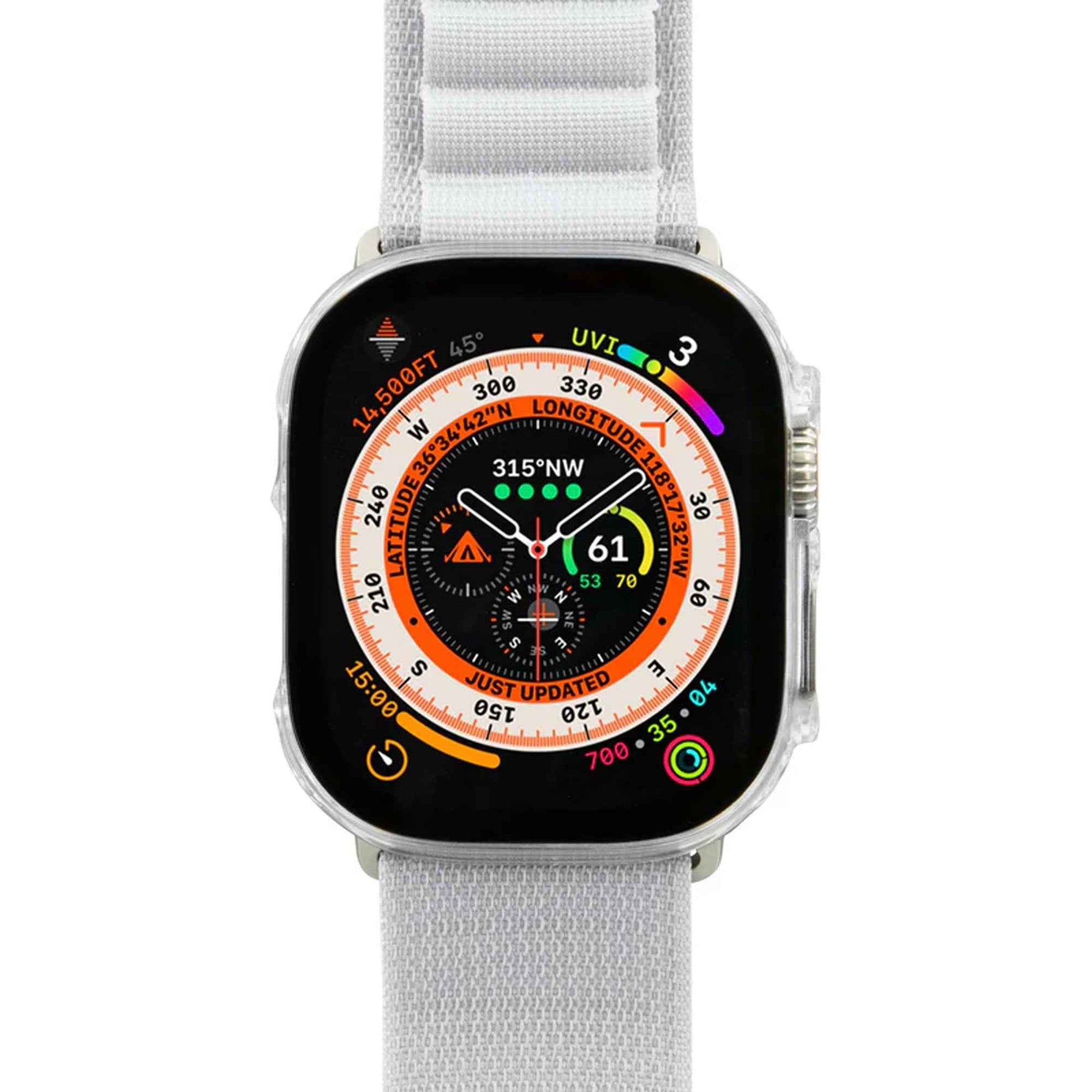 Laut Shield Case for Apple Watch Ultra 2/ Ultra 1 / Series 9 / 8 / 7 ( 49mm / 45mm / 41mm ) - Clear