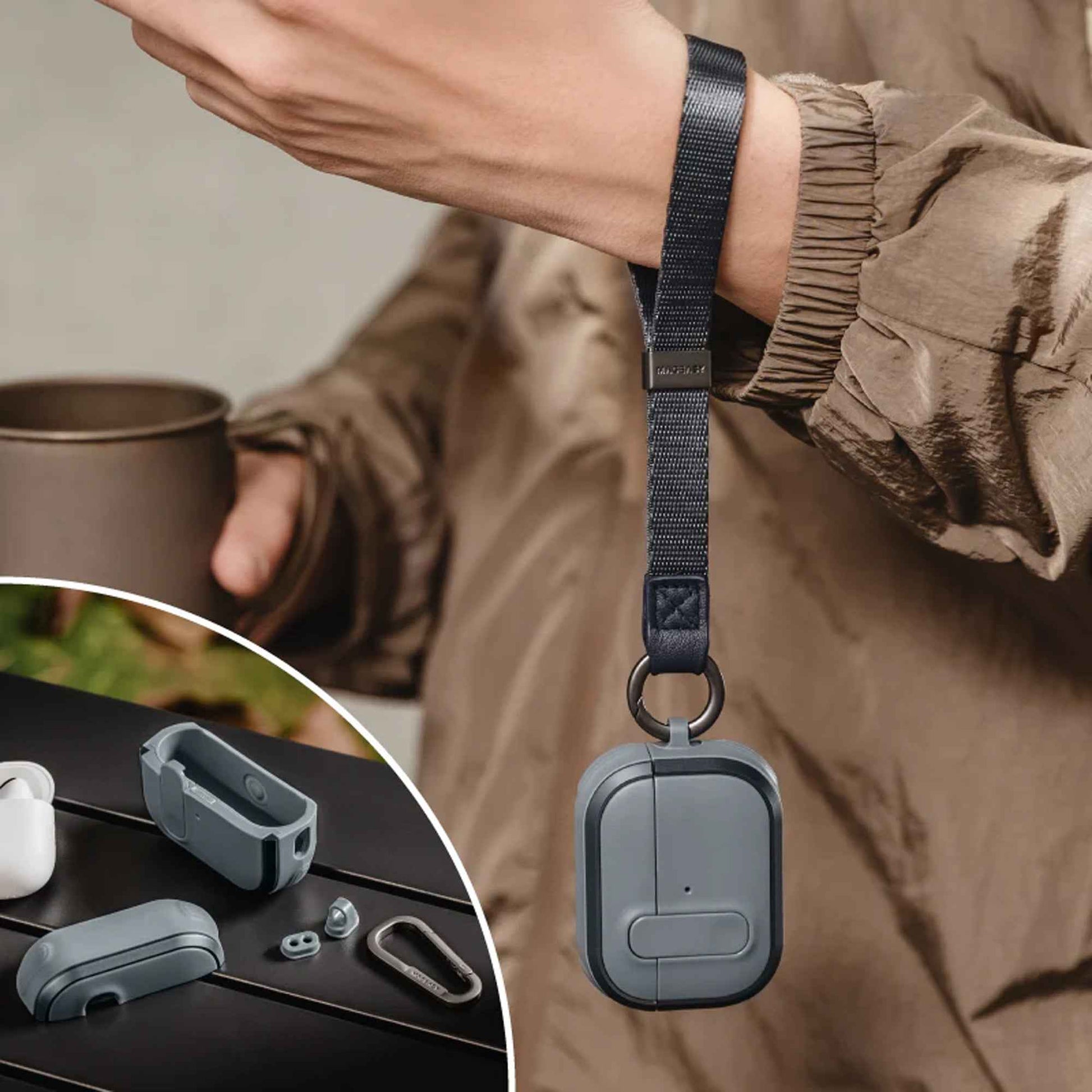 MAGEASY Odyssey with Wrist Strap (Magnetic Closure Case) for AirPods Pro 1 / AirPods Pro 2
