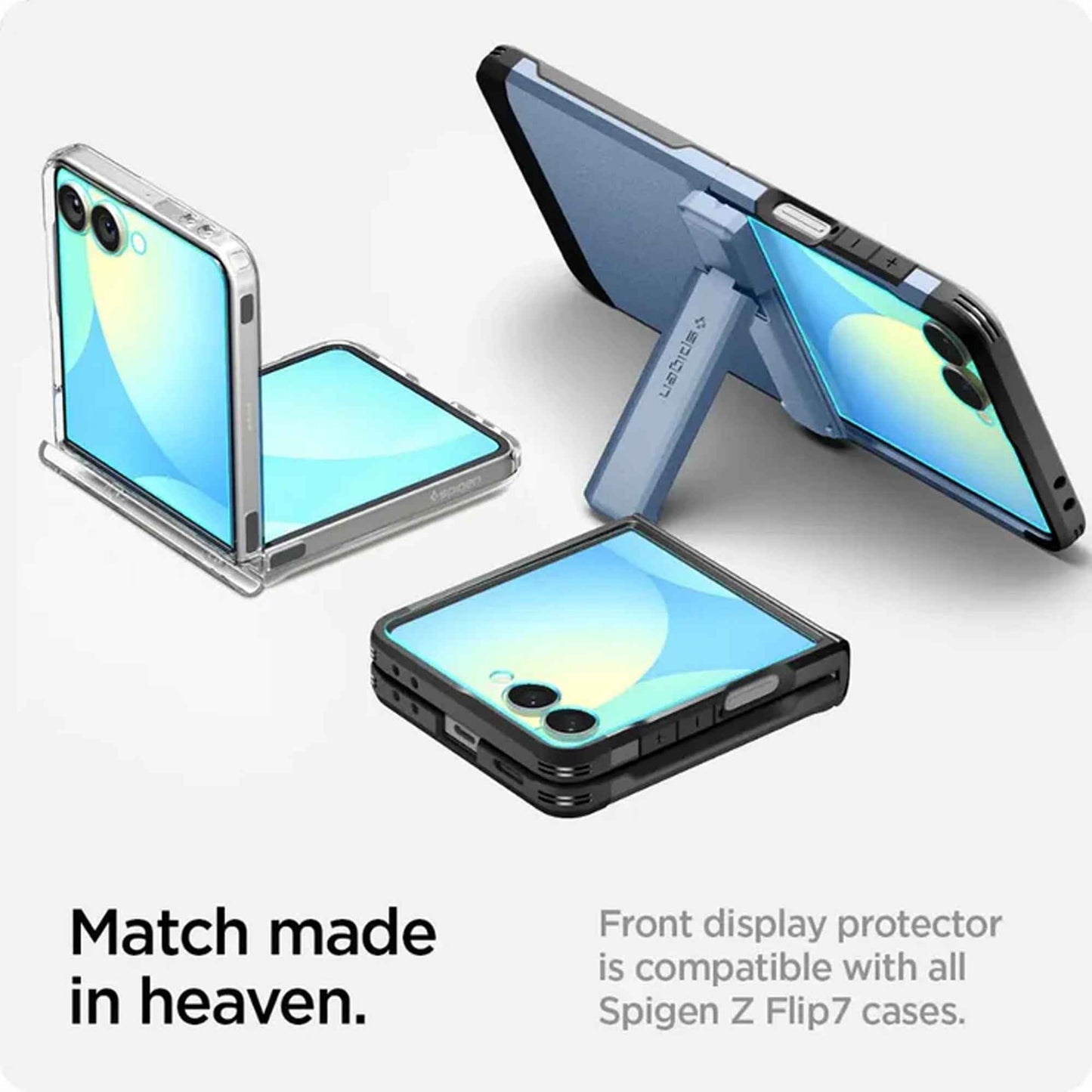 [2 Pack] Spigen Tempered Glass Glas.tR EZ Fit Pro HD for Samsung Galaxy Z Flip 7