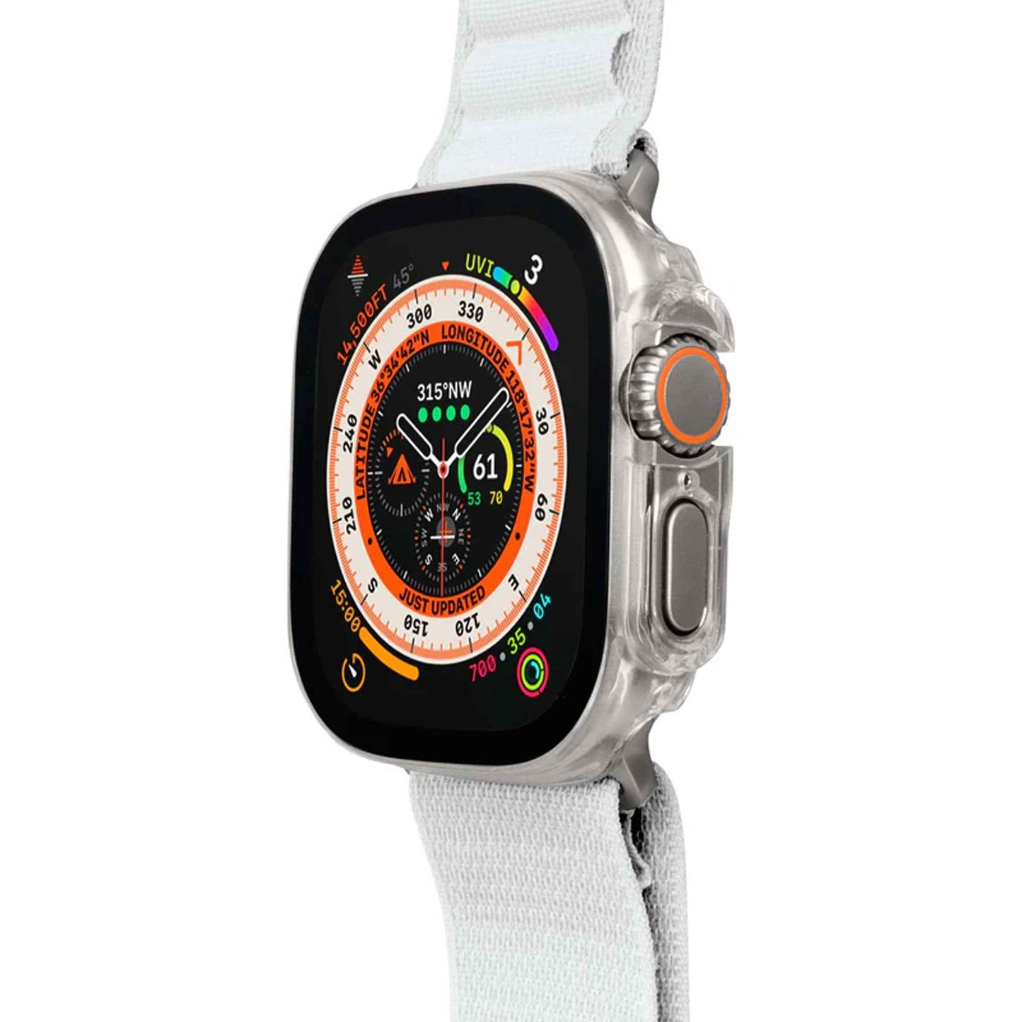 Laut Shield Case for Apple Watch Ultra 2/ Ultra 1 / Series 9 / 8 / 7 ( 49mm / 45mm / 41mm ) - Clear