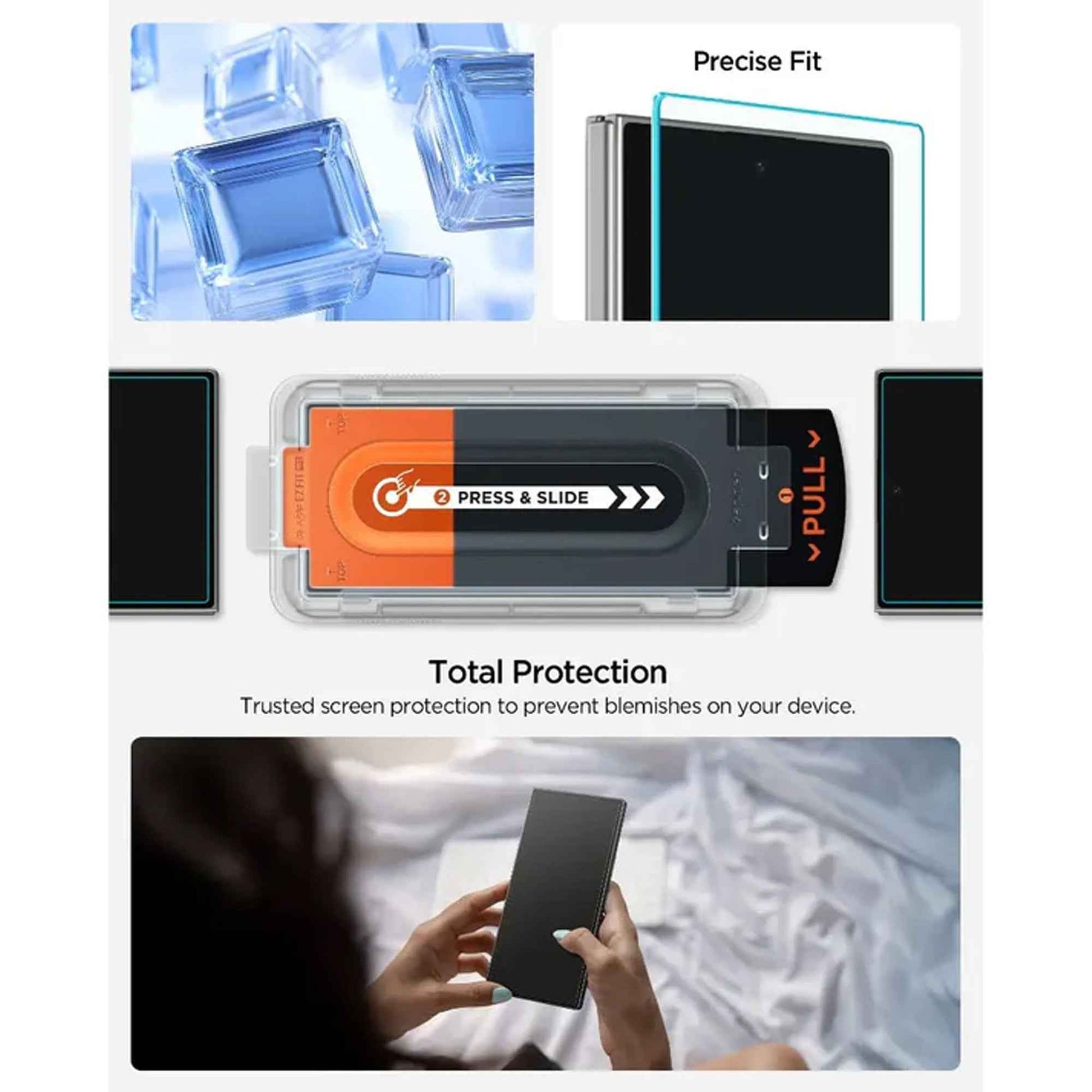 [2 Pack] Spigen Tempered Glass Glas.tR EZ Fit Pro HD for Samsung Galaxy Z Fold 7