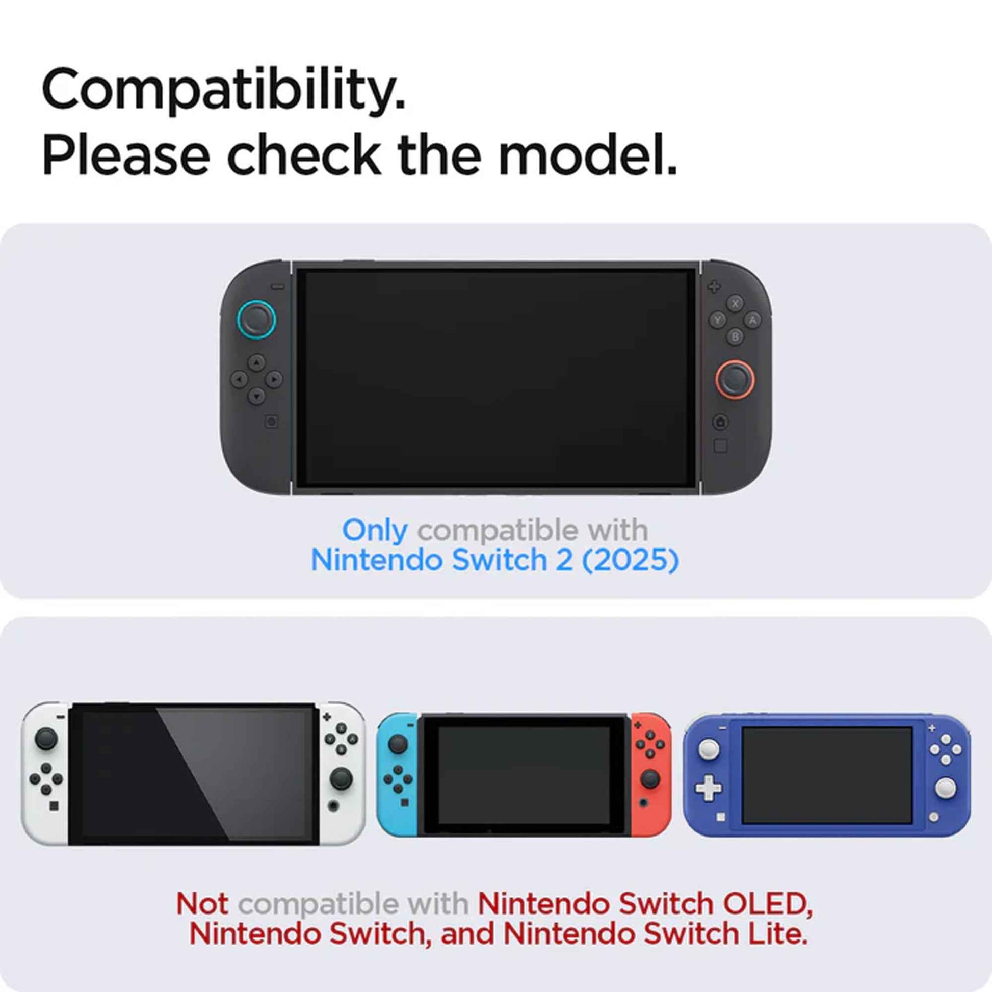 [2 Pack] Spigen Tempered GLAS.tR EZ Fit for Nintendo Switch 2 with Auto-alignment Installation Tray