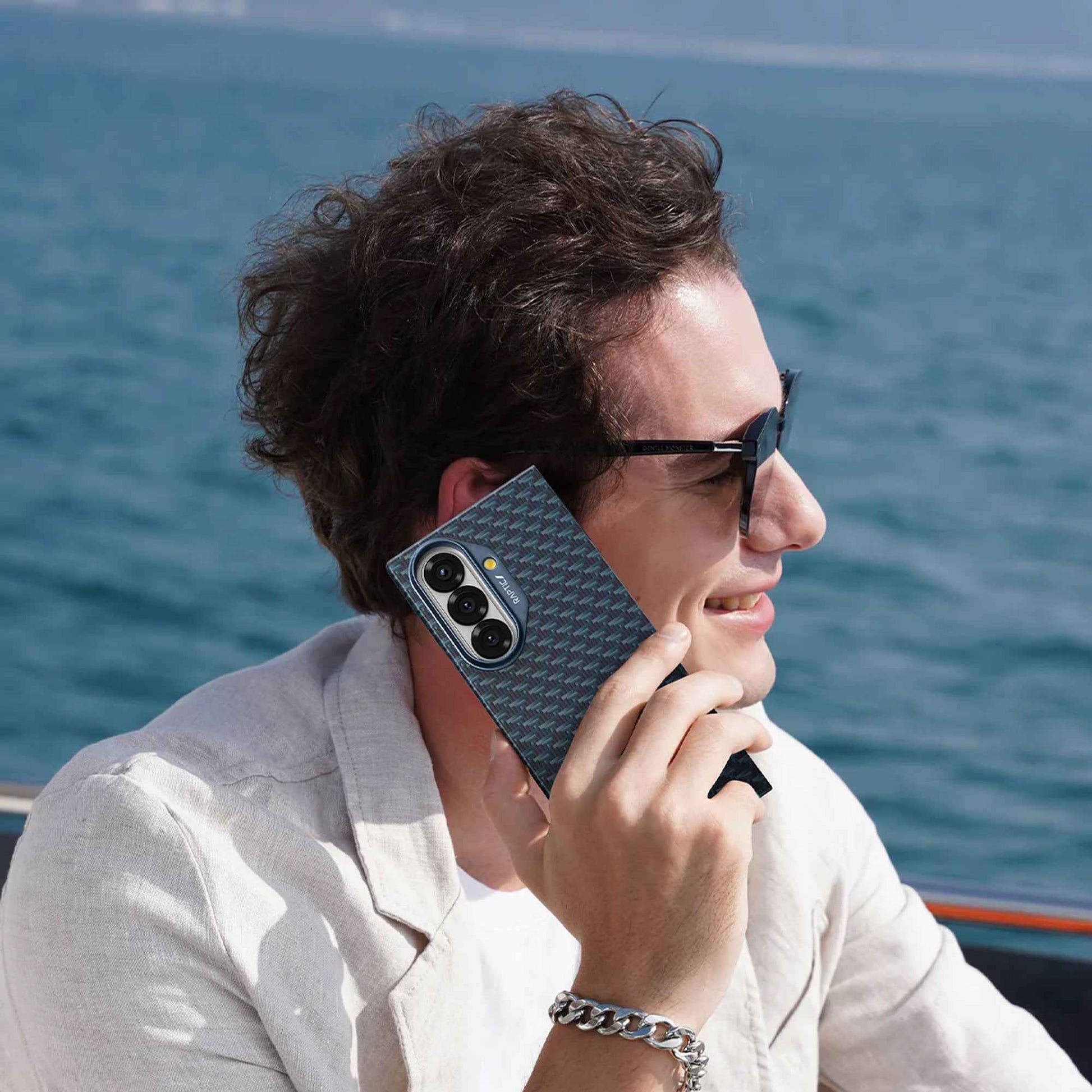 RAPTIC Aramid Fiber Skin Profound for Samsung Galaxy Z Fold 7 Magnetic Case