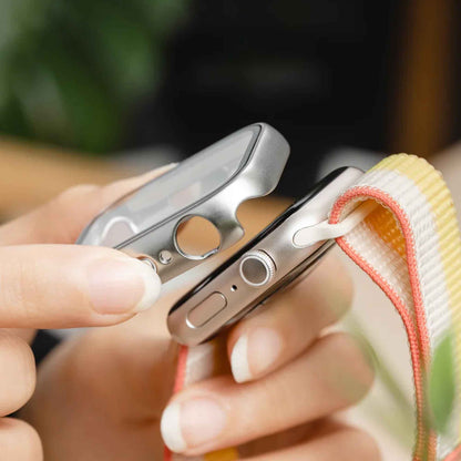 SwitchEasy Hybrid Case for Apple Watch 45mm ( Series 9 / 8 / 7 ) 9H Tempered Glass Case with Build-In Screen Protector