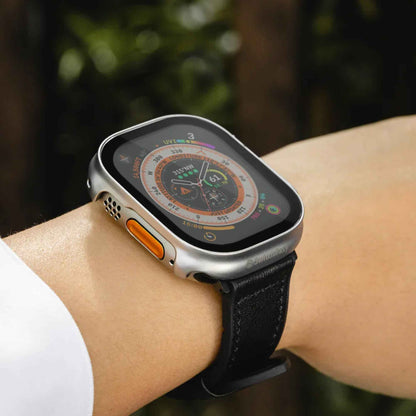 SwitchEasy Hybrid Case for Apple Watch 45mm ( Series 9 / 8 / 7 ) 9H Tempered Glass Case with Build-In Screen Protector
