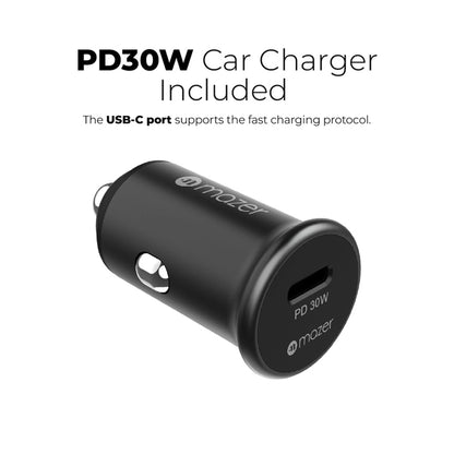 Mazer MagTap Pro 700 Qi2 Certified 15W Magnetic Wireless Charging Car Mount with Active Cooling System