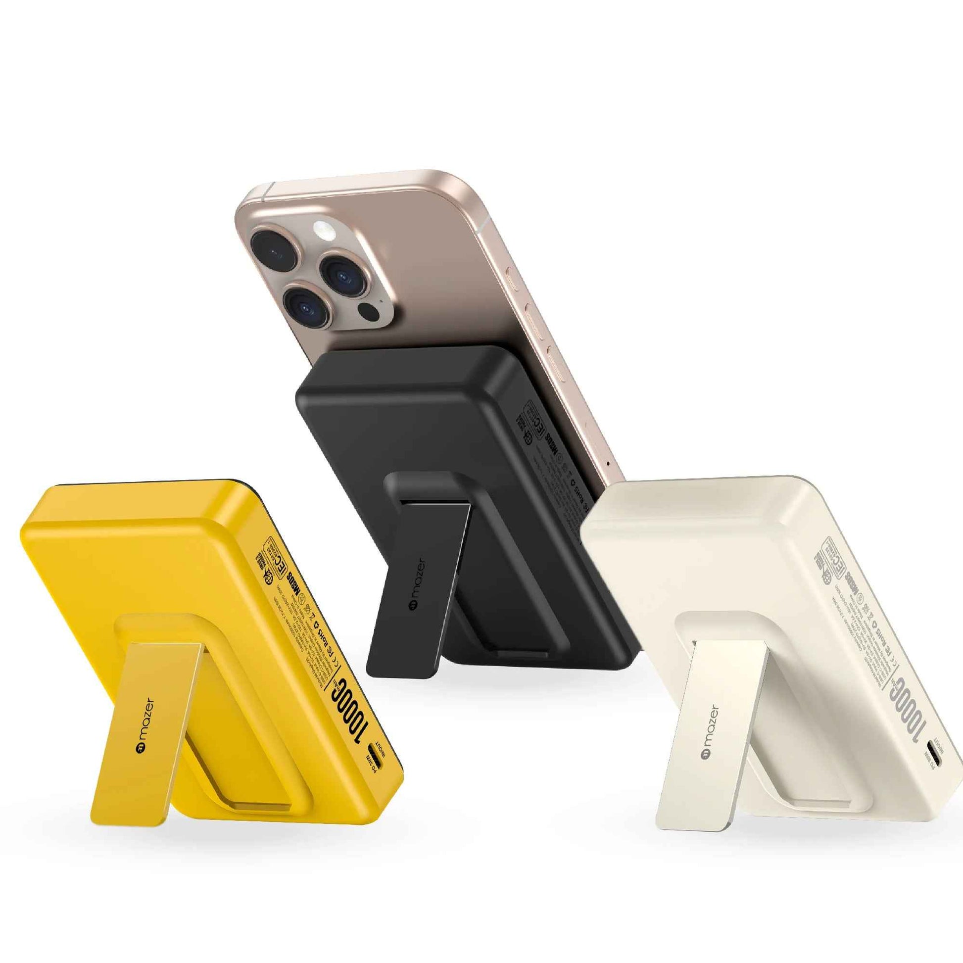 Mazer MagAir 20 Magnetic Qi2 Certified Power Bank with Buil-in Stand 10000mAh