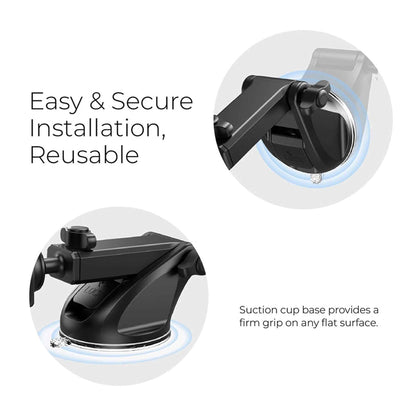 Mazer MagTap Pro 700 Qi2 Certified 15W Magnetic Wireless Charging Car Mount with Active Cooling System