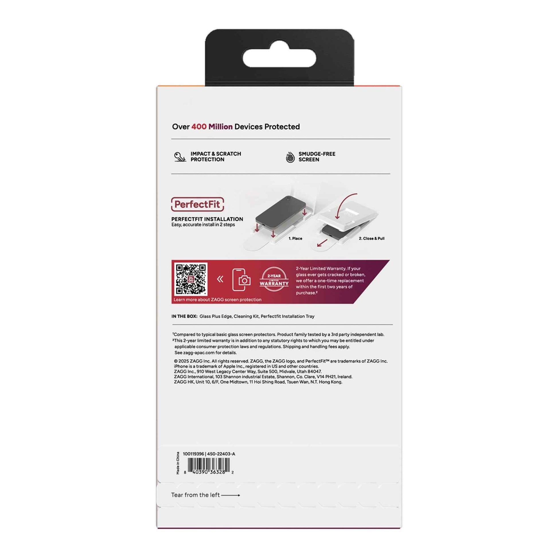 ZAGG Glass Plus Edge for iPhone 17 Series - Case Friendly Tempered Glass - Clear