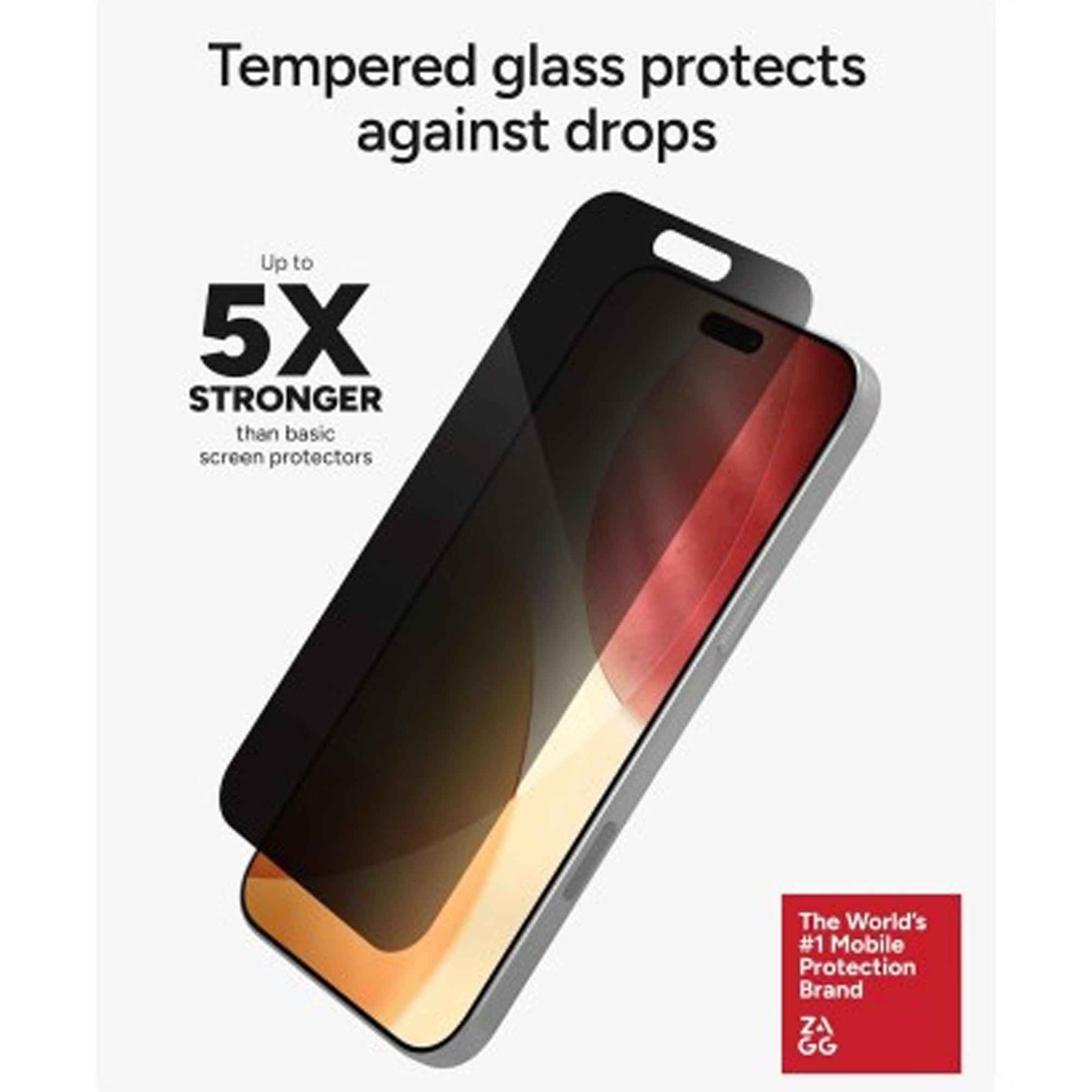ZAGG Glass Elite Edge Privacy for iPhone 17 Pro Max / 17 Pro - 5X More Protective