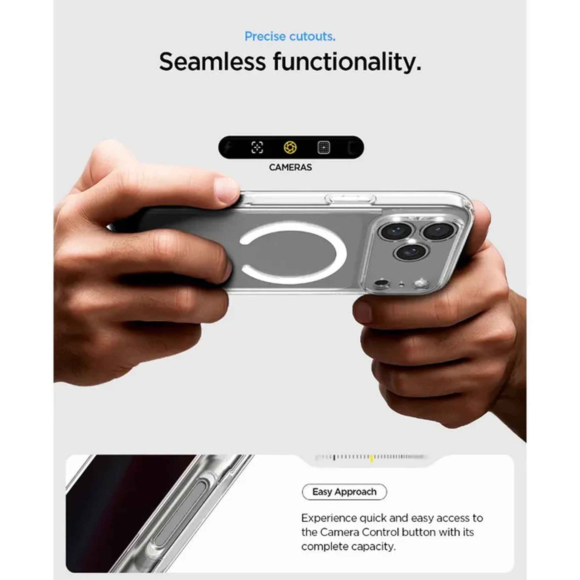 Spigen Ultra Hybrid Magfit for iPhone 17 Pro Max / 17 Pro with Camera Control Button