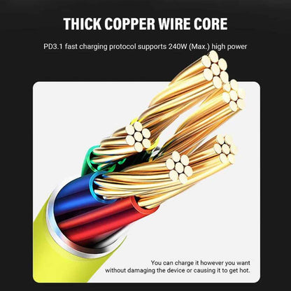 STYLEPIE C82-L 240W Fast Charging Cable Bright LED Lighting and Light Fire