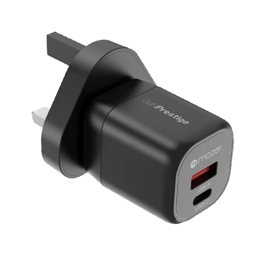 Mazer GaNPrestige Mini 20W Travel Charger - Multi Devices Fast Charging
