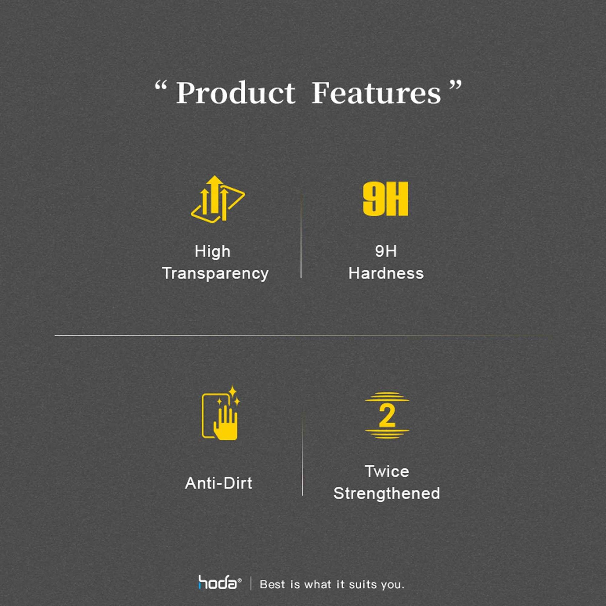 Hoda 0.33mm Clear Glass Screen Protector ( Notch ) for iPad Air 11" / Air 13" ( 2025 / 2024 ) M2 / M3 - Clear