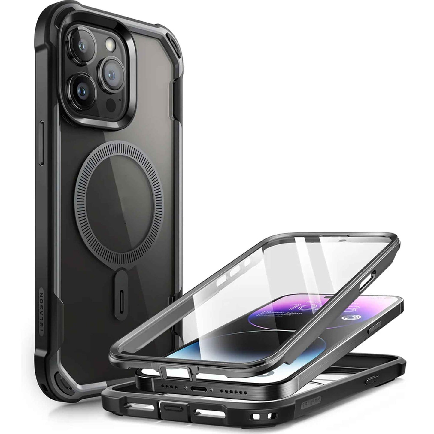 i-Blason Ares Mag Case for iPhone 15 Pro Max / 15 Pro with Built-in Screen Protector & MagSafe Compatible