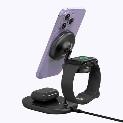 Mazer MagDesk 3-in-1 Magnetic Wireless Charger Stand 15W Ultra-Fast Charging