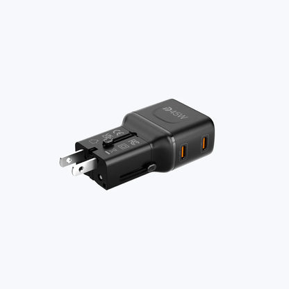 Mazer Infinite Travel Pocket 45W Universal Travel Charger - with 2 x USB-C Ports