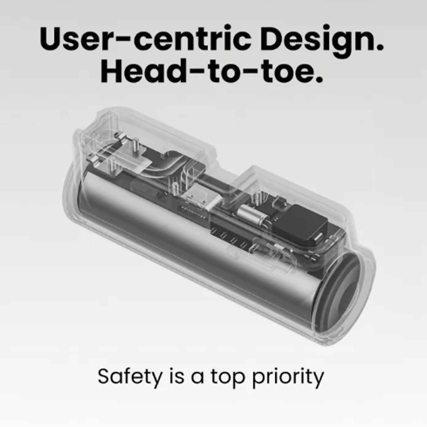 Sharge Flow Mini 2 - Swappable USB-C & Lightning Connector with Built-in USB-C Cable