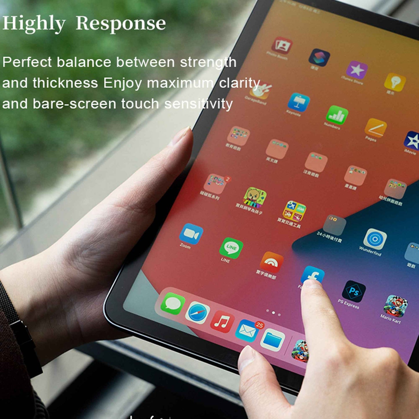 Hoda 0.33mm Clear Glass Screen Protector ( Notch ) for iPad Air 11" / Air 13" ( 2025 / 2024 ) M2 / M3 - Clear