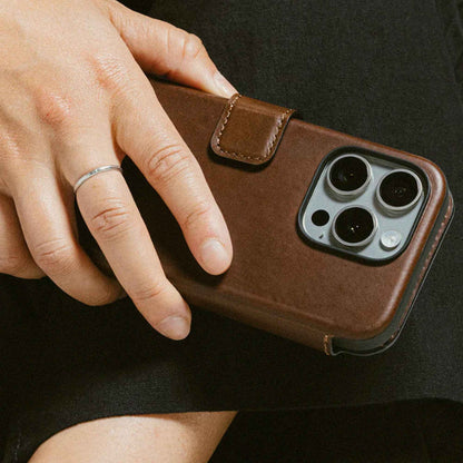 Nomad Modern Leather Folio Case for iPhone 16 Pro Max - Magsafe Compatible