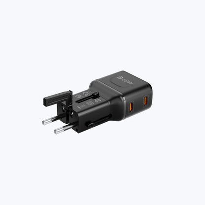 Mazer Infinite Travel Pocket 45W Universal Travel Charger - with 2 x USB-C Ports