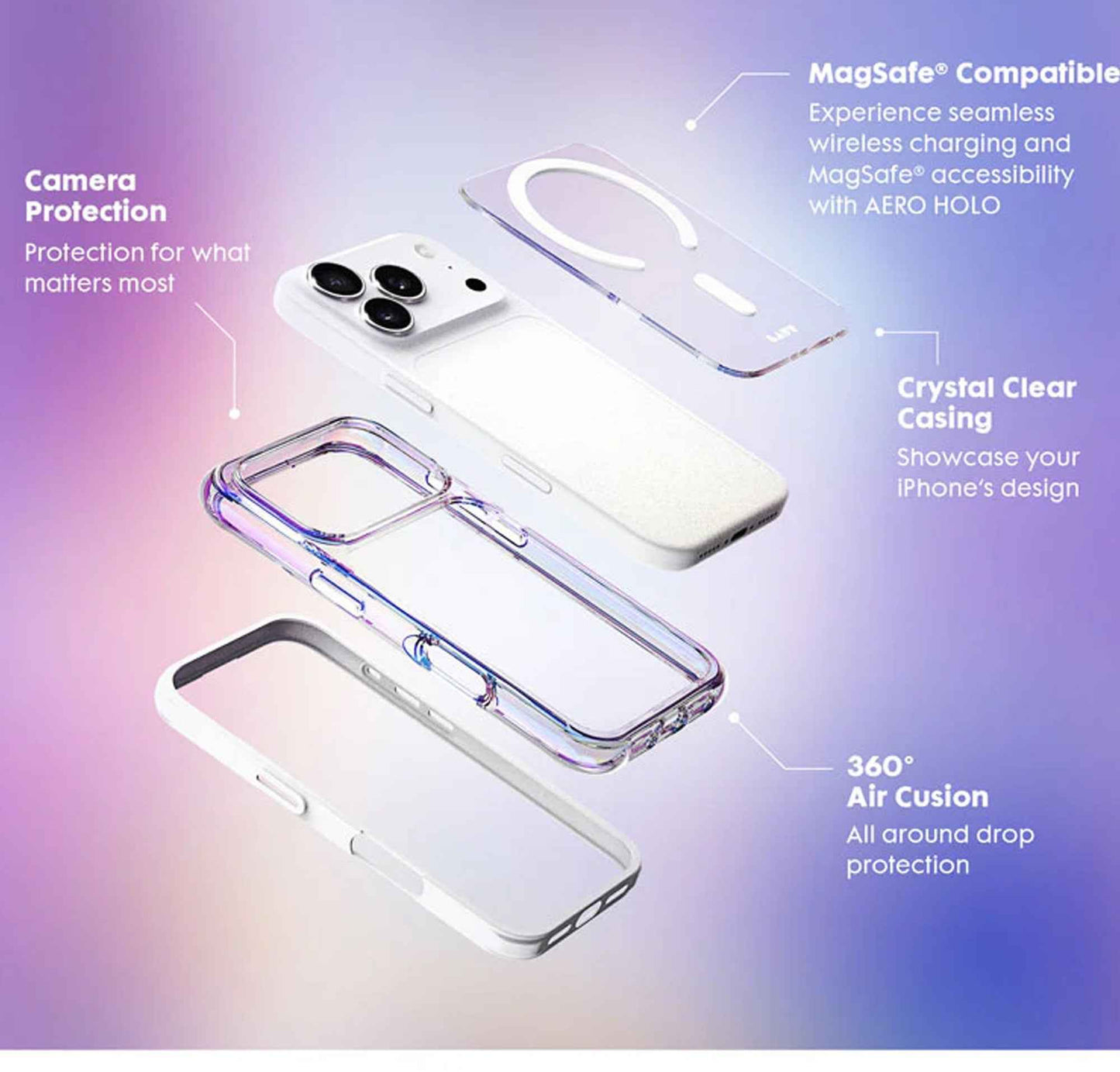 Laut Aero Holo Magsafe Case for iPhone 17 Series - 21 Feet Drop Protection