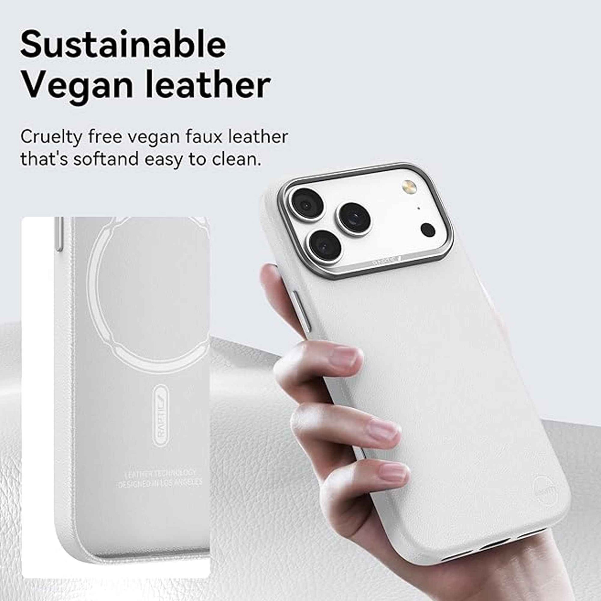 Raptic Urban Nano Magsafe for iPhone 17 Pro Max / 17 Pro - Vegan Faux Leather with Covered Camera Control Button