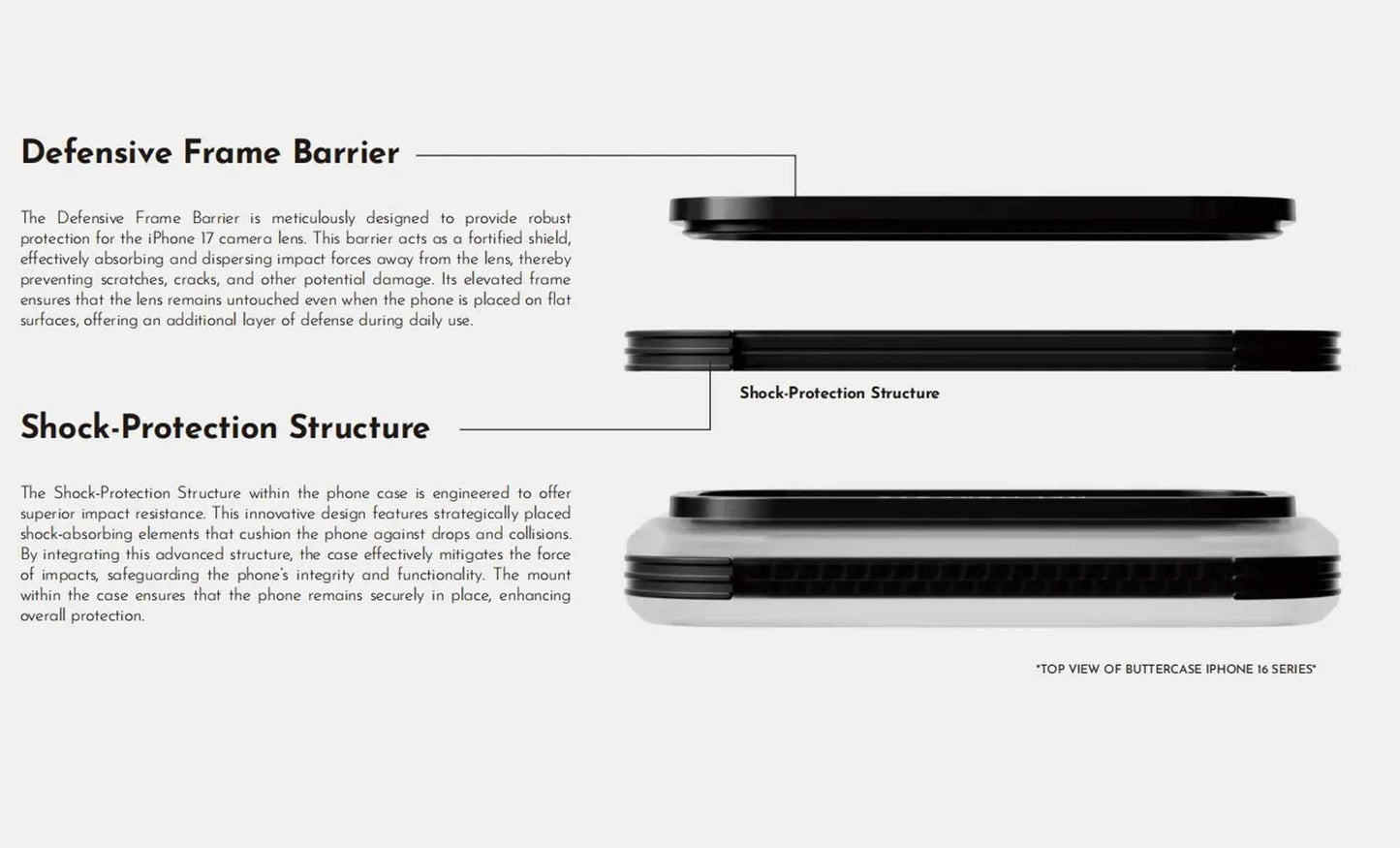 BUTTERCASE Inspire Series Protective Case for iPhone 17 Pro Max / 17 Pro with Camera Stand