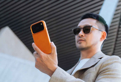 Alto Uplop Magnetic Stand Leather Case for iPhone 17 Pro Max / 17 Pro - Italian Full-Grain Leather with Military Grade Drop Protection